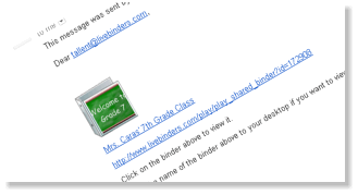 Put LiveBinders in email