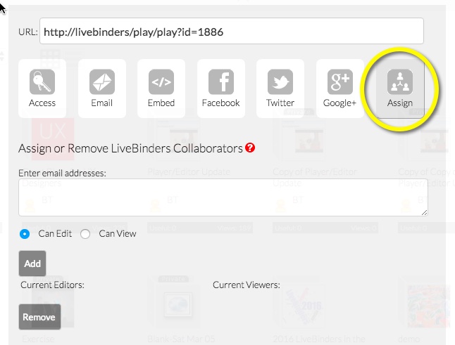 Adding a collaborator inside the editor