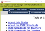 screenshot of table of contents