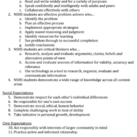 NSHS 21st Century Learning Rubrics