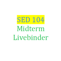 SED 104 Exceptionality Binder