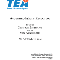 2016-17 Accommodations Resources