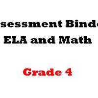 Grade 4 ELA  and Math Assessment Binder