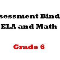 Grade 6 ELA  and Math Assessment Binder