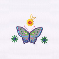 Beautifully Detailed Butterfly Applique Embroidery Design
