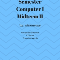 2017-2018 Fall Semester Computer I Midterm II