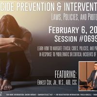 Suicide Prevention and Intervention:  Laws, Policies, and Protoc