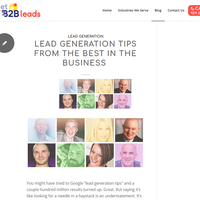 LEAD GENERATION TIPS FROM THE BEST IN THE BUSINESS