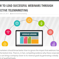 HOW TO LEAD SUCCESSFUL WEBINARS THROUGH EFFECTIVE TELEMARKETING