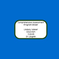 Comprehensive Assessment Program Binder