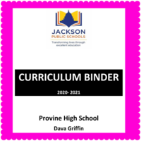Dava Griffin's 2020-2021 JPSD Curriculum Binder
