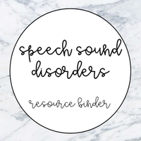 Speech Sound Disorders Resource Binder
