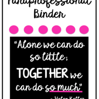 Paraprofessional Binder