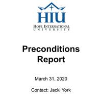 HIU Preconditions Report - March 31, 2024