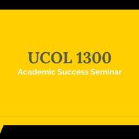 Academic Success Seminar OERs