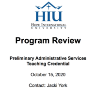 HIU PASC Program Review