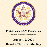 August 12, 2021 Board of Trustees Meeting