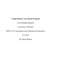 Comprehensive Assessment Program