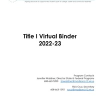 Title I Virtual Binder FY2023