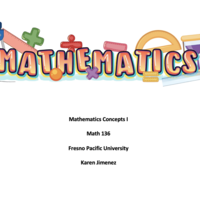 Math Concepts I