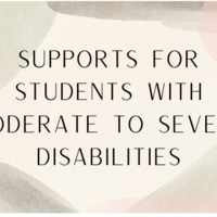 Supports for Individuals With Moderate to Severe Disabilities