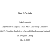 ENG 657 TESOL Methods II E-Portfolio