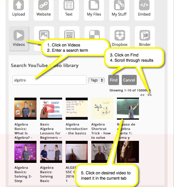 screenshot of 'Finding a YouTube Video'