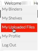 Upload files on the dashboard