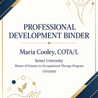 Maria Cooley- Professional Development Binder