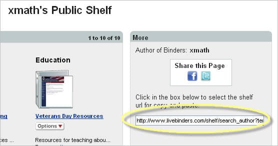 More Sharing Features Added to LiveBinders