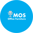 MOS furniture logo with an office chair