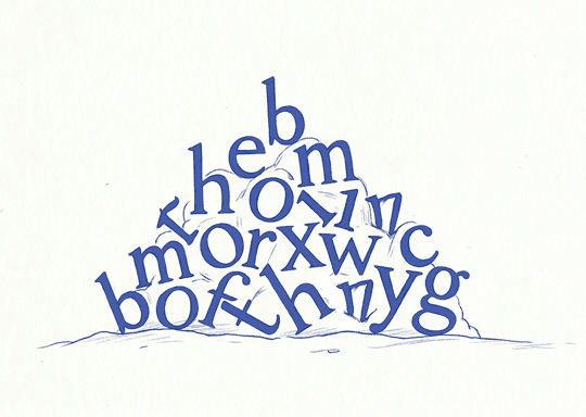 A descriptive image of a random pile of letters.